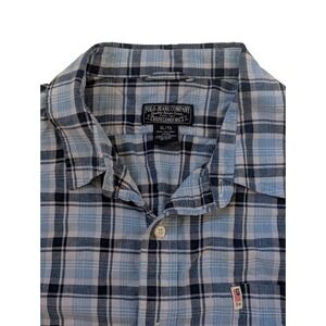 Polo Jeans‎ Company Mens XL Plaid Button Up Short Sleeve Casual Shirt